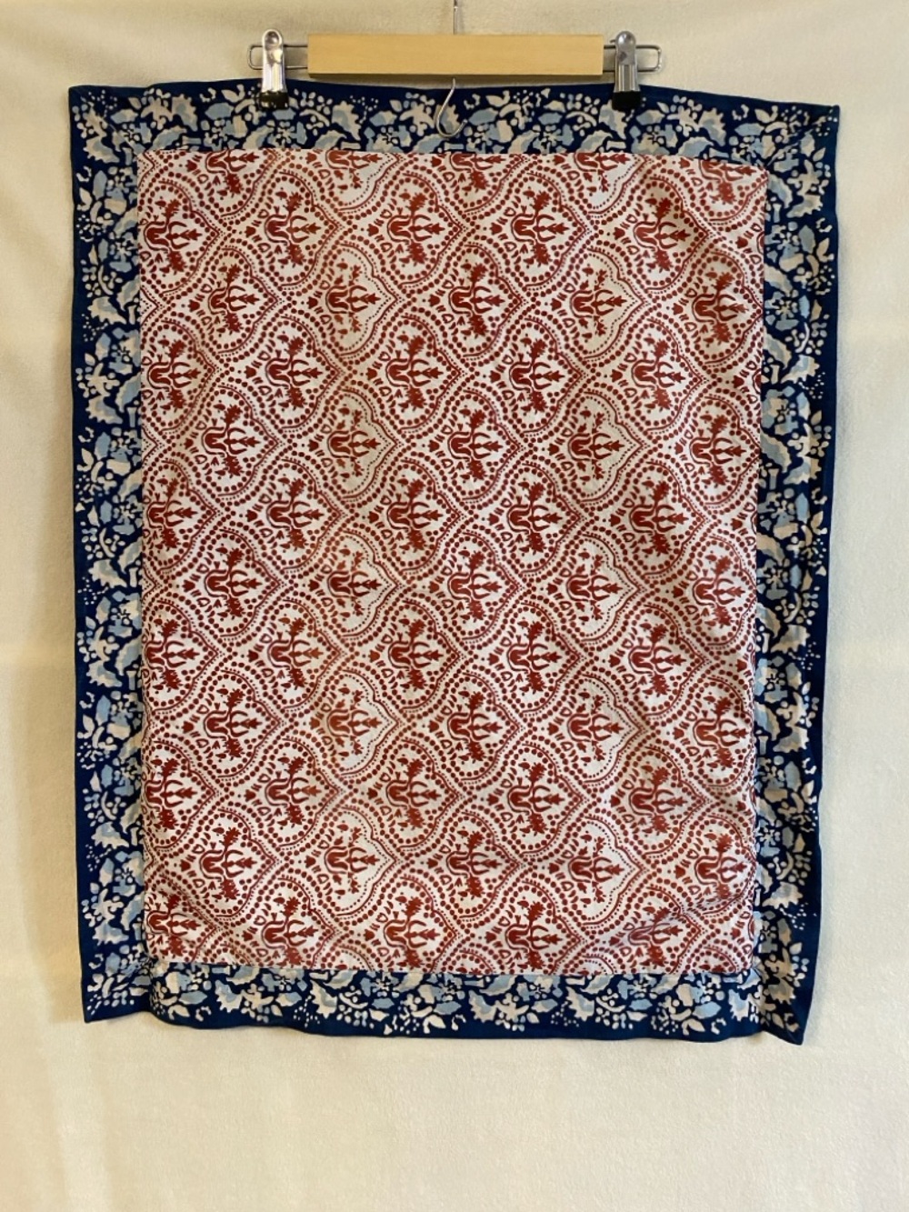 Set of 2 Anthropologie Meguro block print cotton standard shams - Picture 4 of 9